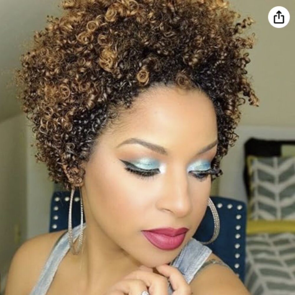 Ms Taj Short Afro Kinky Curly Human Hair Wigs for Black Women Brazilian Virgin